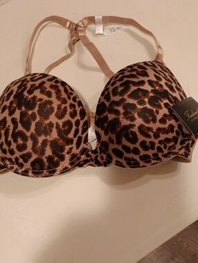 Frederick's of Hollywood Leopard Print Push-Up Bra - Brown & Black